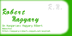 robert magyary business card